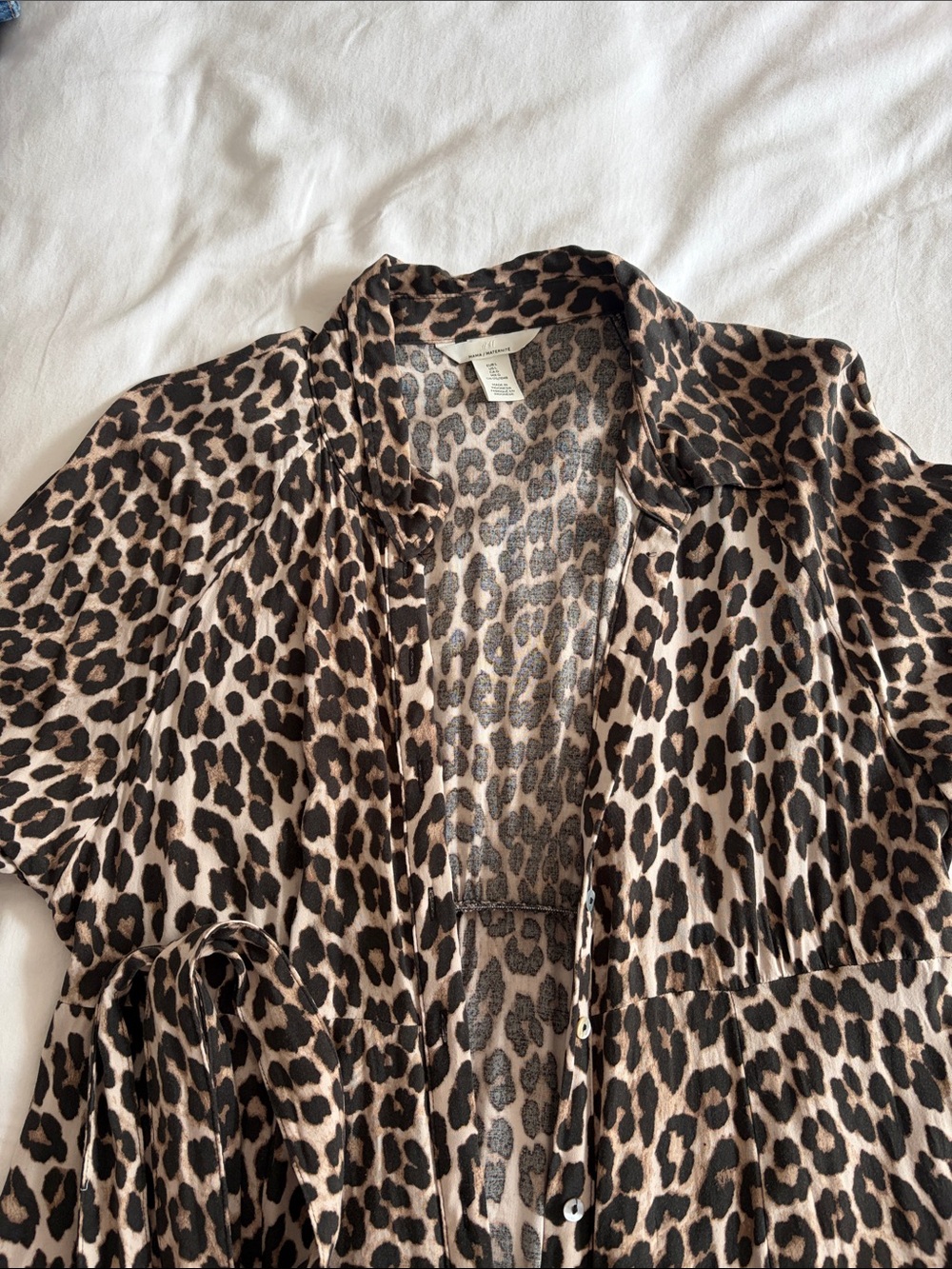 H&M Leopard Print Maxi Dress in Tan and Black